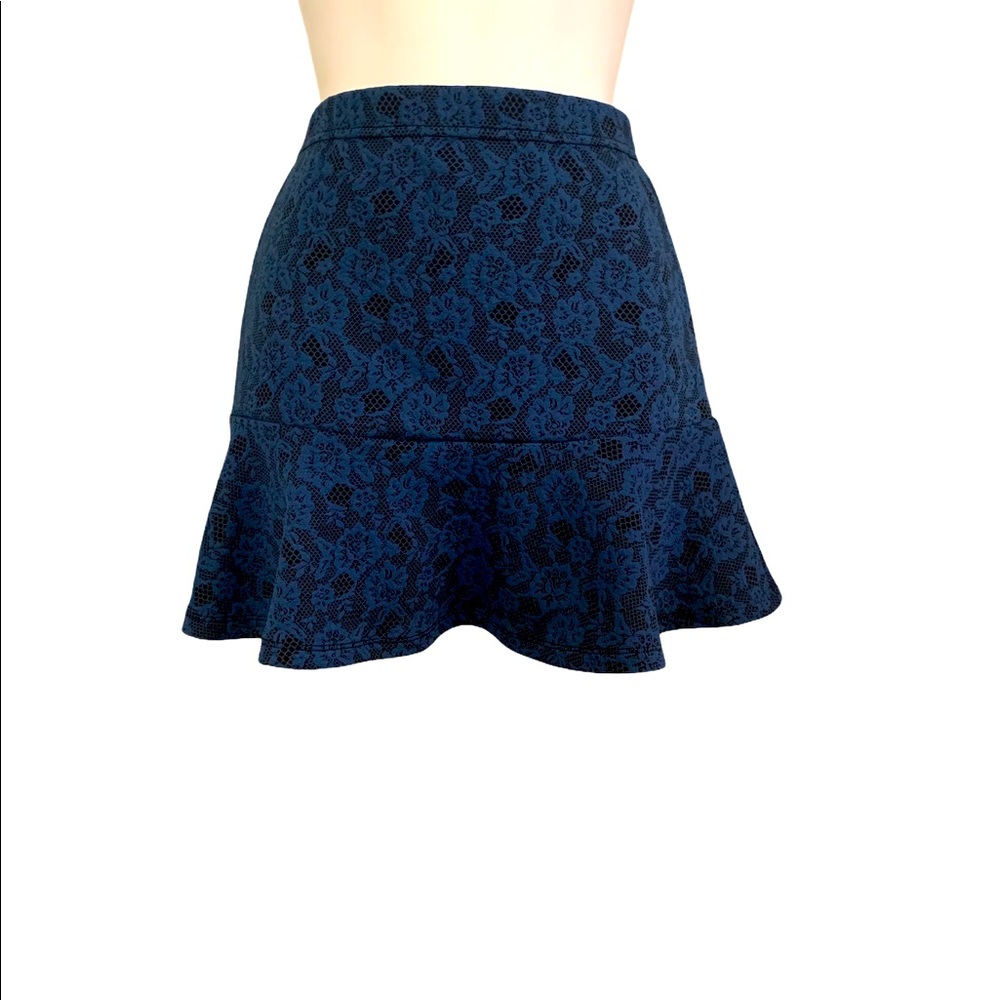 Forever 21 Women’s Flounce Blue Mini Skirt
